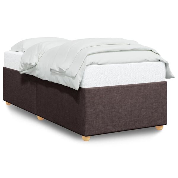vidaXL Cadre de lit sans matelas marron foncé 90x190 cm tissu