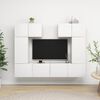 vidaXL Ensemble de meubles TV 6 pcs Blanc Bois d'ing&eacute;nierie