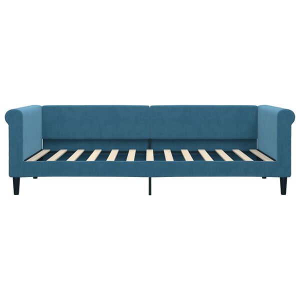 vidaXL Lit de repos sans matelas bleu 90x200 cm velours