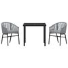 vidaXL Ensemble de salle &agrave; manger pour jardin 3 pcs Anthracite