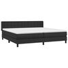 vidaXL Sommier &agrave; lattes de lit avec matelas Noir 200x200 cm Similicuir