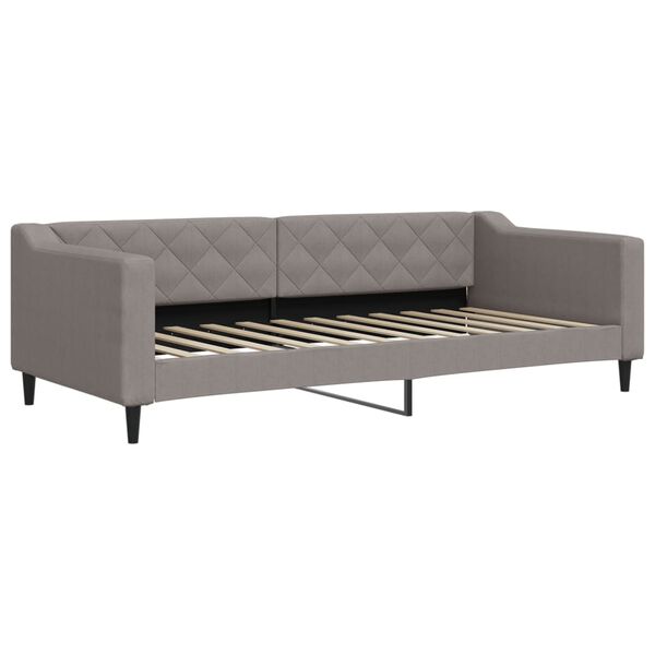 vidaXL Lit de jour avec gigogne sans matelas taupe 90x200 cm