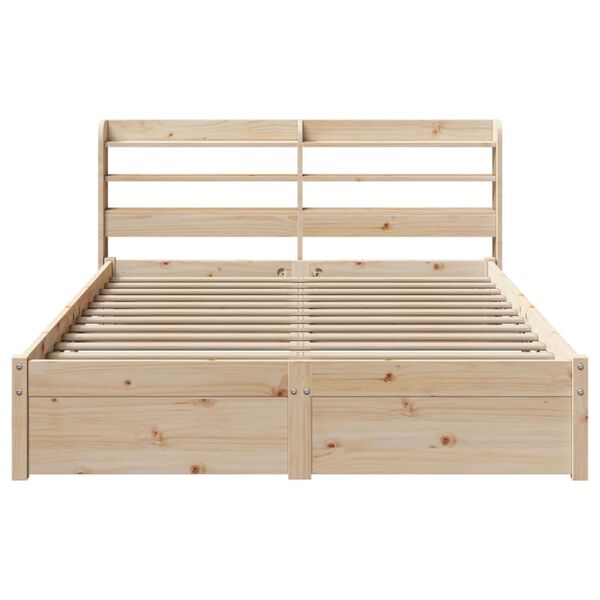 vidaXL Cadre de lit avec t&ecirc;te de lit sans matelas 120x190 cm