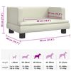 vidaXL Lit pour chien cr&egrave;me 60x40x30 cm similicuir