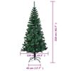 vidaXL Sapin de Noël artificiel pointes iridescentes Vert 210 cm PVC