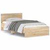 vidaXL Cadre de lit sans matelas avec t&ecirc;te de lit 100x200 cm