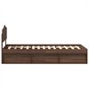 vidaXL Cadre de lit Ch&ecirc;ne brun 90 x 200 cm Bois de pin massif