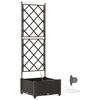vidaXL Cache-pot de jardin Marron 40 x 40 x 126 cm PP