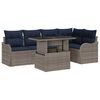 vidaXL Ensemble de salle &agrave; manger 6 pc Gris Poly rotin