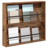 vidaXL &Eacute;tag&egrave;re &agrave; magazines avec &eacute;tag&egrave;re Bois ancien 80 x 12 x 70 cm