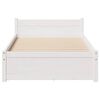 vidaXL Cadre de lit sans matelas blanc 90x190 cm bois de pin massif