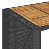 vidaXL Ensemble de bar de jardin 5 pcs sans coussins noir poly rotin