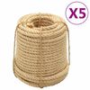 vidaXL Cordes en sisal 5 pcs 20 mm 100 m