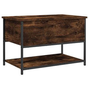 vidaXL Banc de rangement ch&ecirc;ne fum&eacute; 70x42,5x47 cm bois d'ing&eacute;nierie