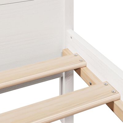 vidaXL Cadre de lit sans matelas blanc 90x200 cm bois de pin massif