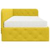 vidaXL Cadre de lit d'angle avec matelas Jaune 90 x 190 cm Velours