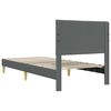 vidaXL Cadre de lit avec t&ecirc;te de lit Gris fonc&eacute; 90 x 190 cm tissu