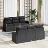 vidaXL Ensemble de canap&eacute; de jardin avec stockage 7 pcs Noir polyrotin