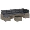 vidaXL Ensemble de canap&eacute; de jardin 8 pc Gris polyrotin