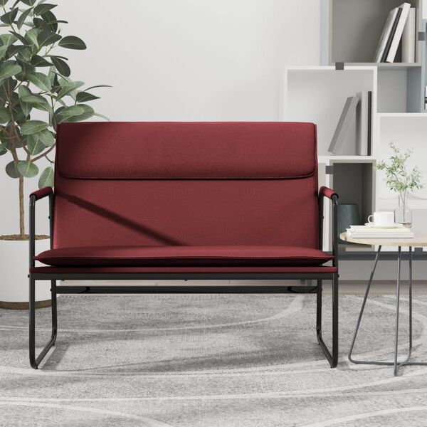 vidaXL Banc Rouge bordeaux 100x64x80 cm Similicuir