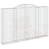 vidaXL Paniers &agrave; gabions arqu&eacute;s 4 pcs 300x30x180/200 cm fer galvanis&eacute;