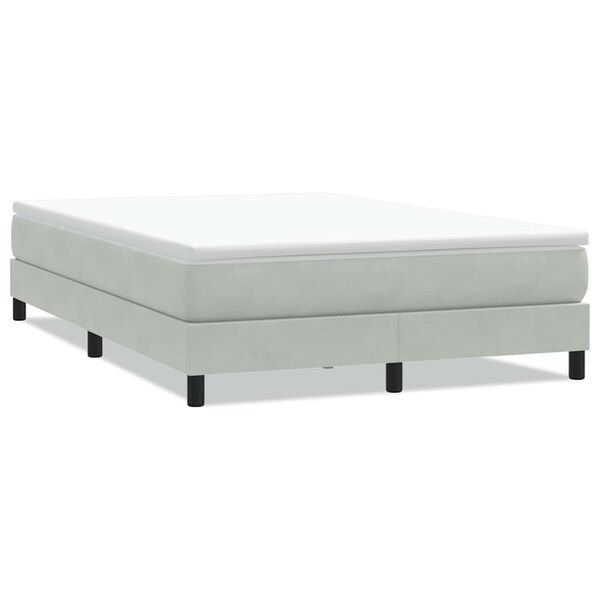 vidaXL Sommier &agrave; lattes de lit sans matelas gris clair 140x220cm