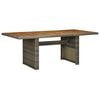 vidaXL Table de jardin Marron R&eacute;sine tress&eacute;e et bois d'acacia massif