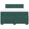 vidaXL Sommier &agrave; lattes de lit et matelas Vert fonc&eacute; 160x200cm Velours
