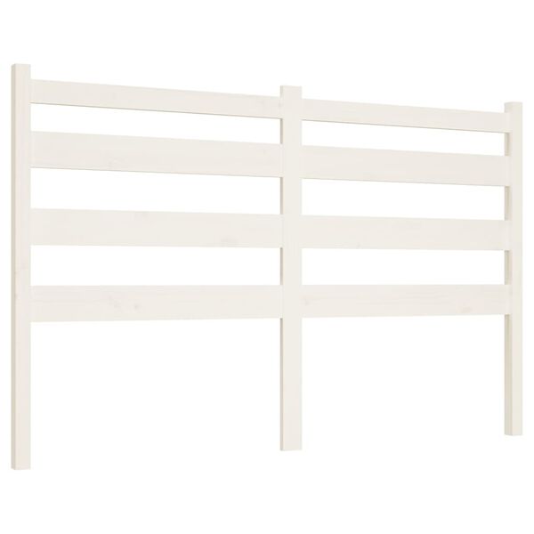 vidaXL T&ecirc;te de lit Blanc 186x4x100 cm Bois massif de pin