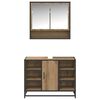 vidaXL Ensemble de mobilier de salle de bain 2 pcs Ch&ecirc;ne artisanal