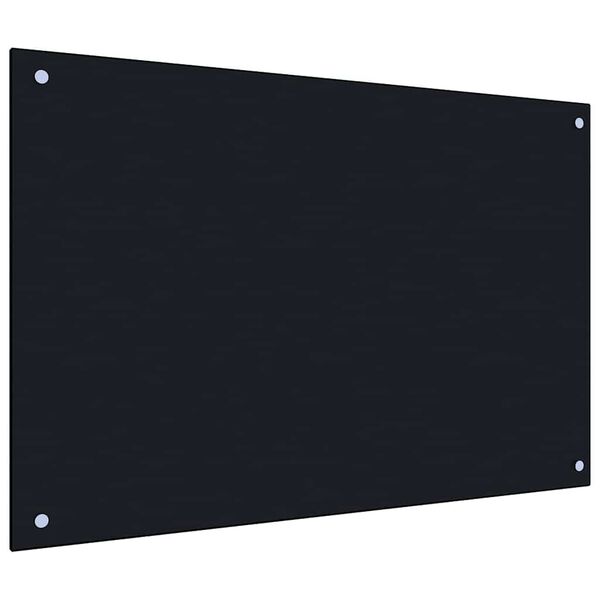 vidaXL Protection de cuisine 2 pcs Noir 90 x 50 cm verre tremp&eacute;