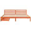 vidaXL Cadre de lit sans matelas cire marron 200x200cm bois pin massif