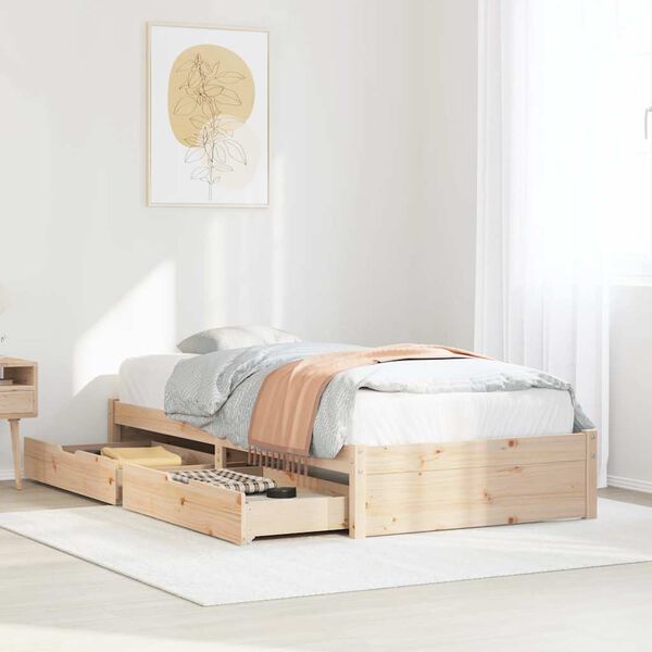 vidaXL Cadre de lit sans matelas 90x200 cm bois de pin massif