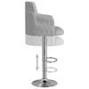 vidaXL Tabourets de bar lot de 2 gris clair tissu