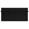 vidaXL Porte-manteau mural avec &eacute;tag&egrave;re Ch&ecirc;ne noir 80 x 40 x 12 cm