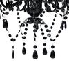 vidaXL Lustre avec 5 ampoules Crystal noir