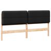 vidaXL T&ecirc;te de lit capitonn&eacute;e Marron et Noir 180 cm Pin massif
