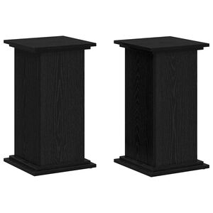 vidaXL Support de Plante Ch&ecirc;ne noir 33 x 33 x 60 cm Bois d'ing&eacute;nierie