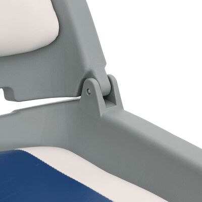 vidaXL Ensemble de sièges de bateau pliables 2 pcs bleu et blanc