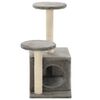 vidaXL Arbre &agrave; chat avec griffoirs en sisal 60 cm Gris