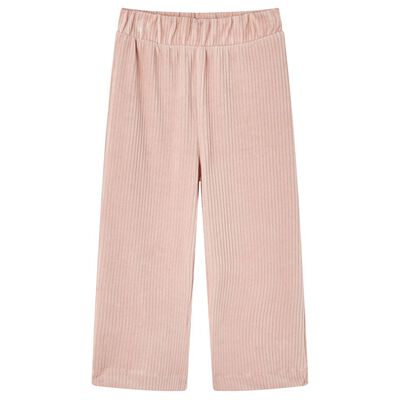 Pantalons pour enfants velours côtelé rose clair 92