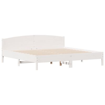 vidaXL Cadre de lit sans matelas blanc 180x200 cm bois massif de pin