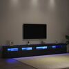 vidaXL Ensemble meuble TV 3 pcs Ch&ecirc;ne noir 270 x 35 x 40 cm