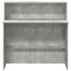 vidaXL Bureau de r&eacute;ception gris b&eacute;ton 100x50x103,5cm bois d'ing&eacute;nierie