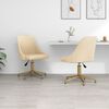 vidaXL Chaises pivotantes &agrave; manger lot de 2 Cr&egrave;me Velours