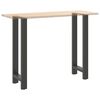 vidaXL Pieds de table de bar Anthracite 2 pi&egrave;ces 40 x (100-101) cm Acier