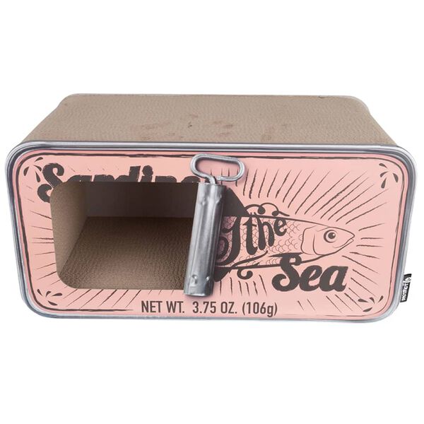 DISTRICT70 Griffoir pour chats 2 en 1 SARDINE Carton Rose