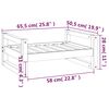 vidaXL Lit pour chien Blanc 65,5x50,5x28 cm Bois de pin solide