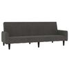vidaXL Canap&eacute;-lit &agrave; 2 places avec tabouret Gris fonc&eacute; Tissu microfibre