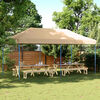 vidaXL Tente de f&ecirc;te Beige 292 x 580 x 315 cm Tissu Oxford